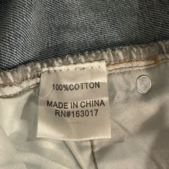 Princess Polly Jeans High Rise Wide Leg, Light Wash, Frayed Hem Women’s Size 6 - Picture 7 of 10